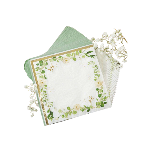 Servilletas de boda florales de jardín botánico